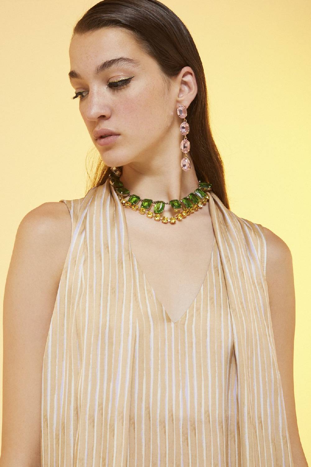 ottod'Ame Printed viscose long dress 2025