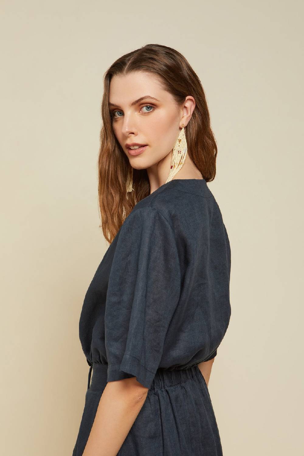 ottod'Ame Linen shirt with drawstring Negozi Online