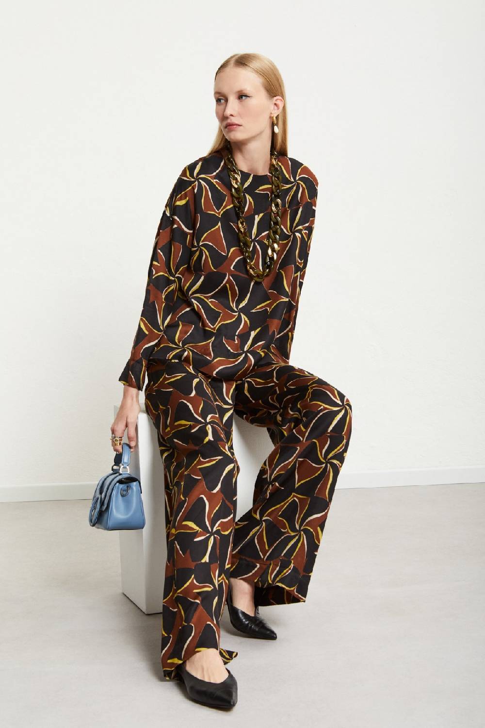 ottod'Ame Viscose blouse with long sleeves