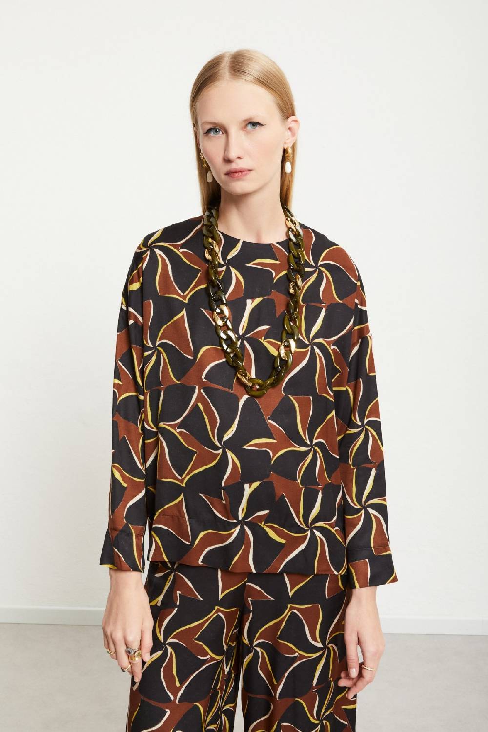 ottod'Ame Viscose blouse with long sleeves Presa