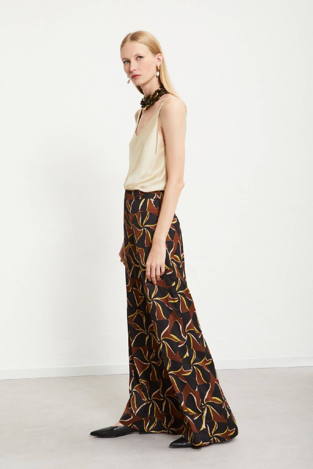 ottod'Ame Viscose palazzo trousers Sconto