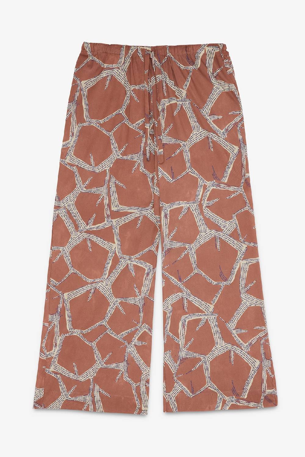 ottod'Ame Printed cotton palazzo trousers Saldi Di Fabbrica