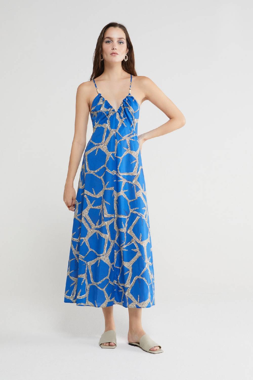 ottod'Ame Printed cotton long dress