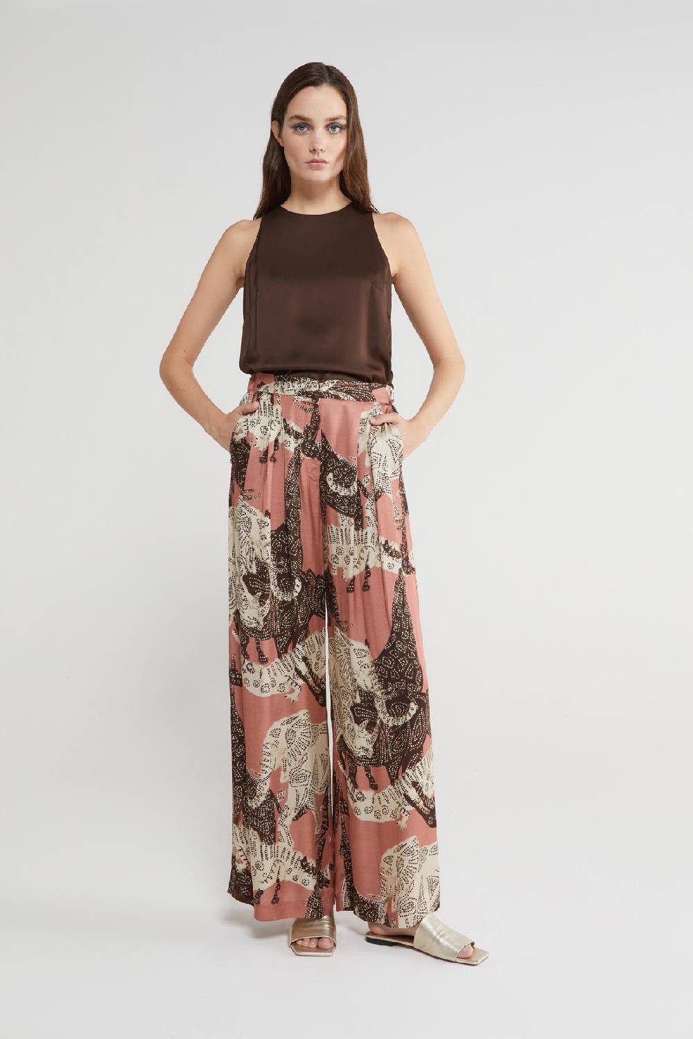 ottod'Ame Viscose palazzo trousers