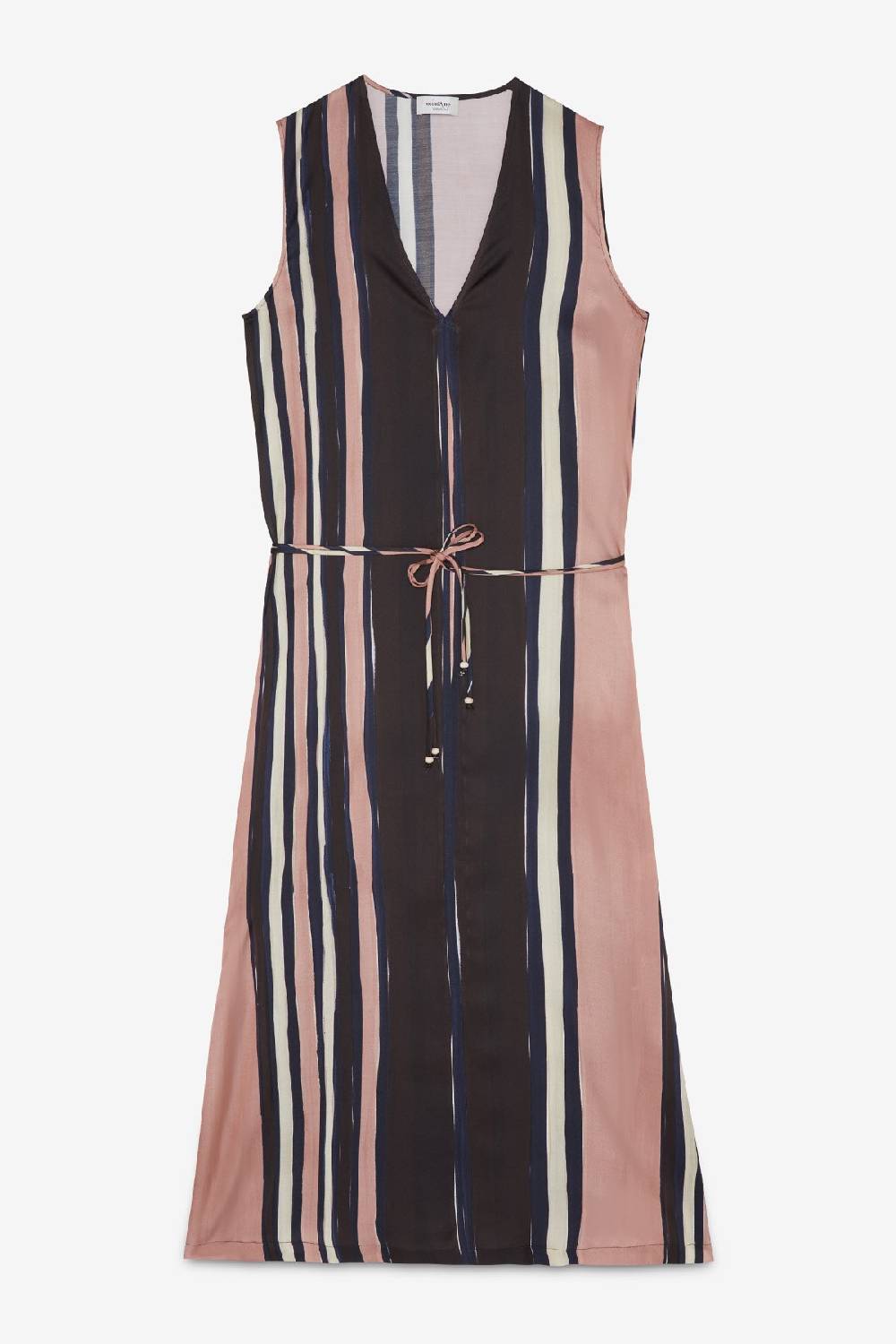 ottod'Ame Sleeveles viscose long dress with belt Spedizione gratuita