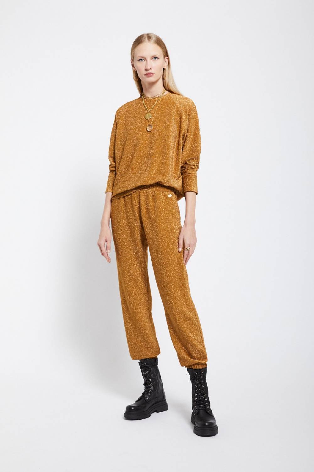 ottod'Ame Viscose trousers with lurex