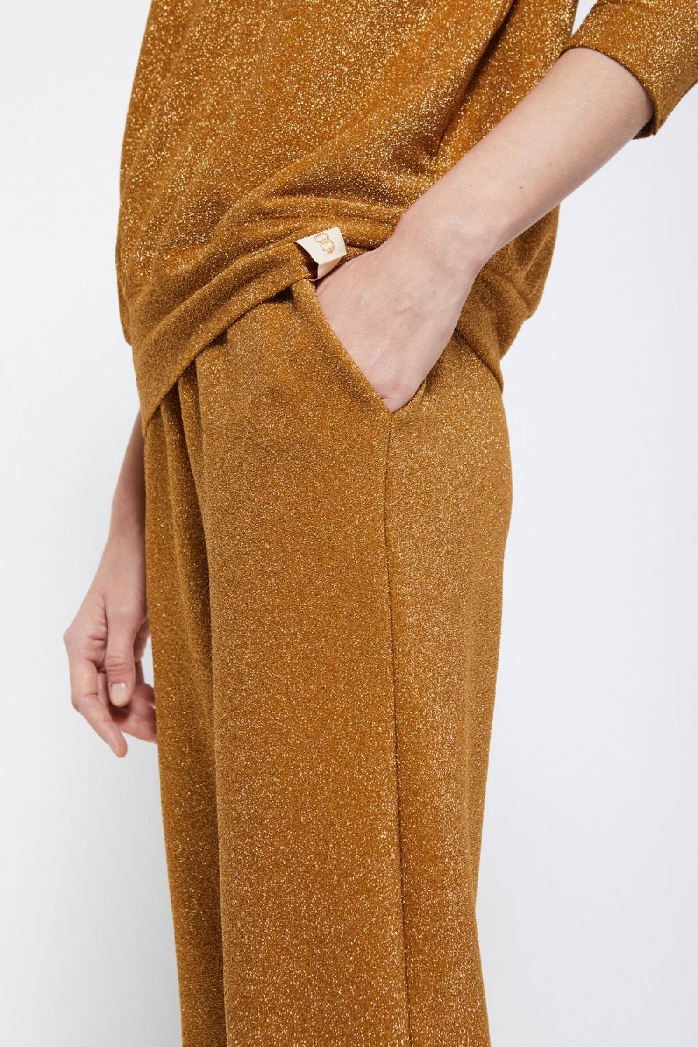 ottod'Ame Viscose trousers with lurex Vendite stagionali