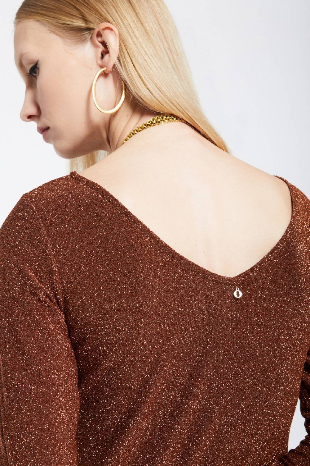 ottod'Ame Viscose long dress with lurex Cyber Monday