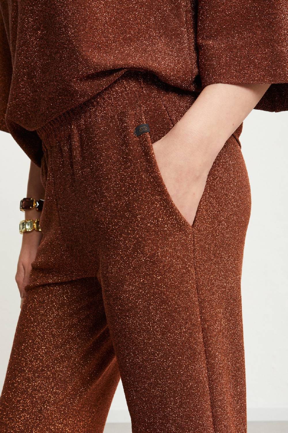 ottod'Ame Viscose trousers with lurex Offerta per la Festa della Mamma