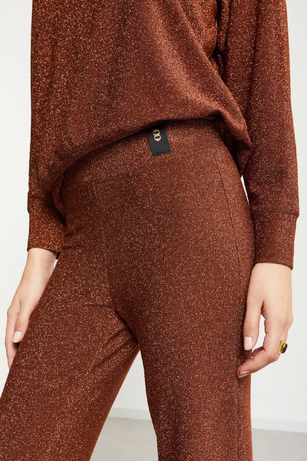 ottod'Ame Viscose trousers with lurex Offerta Giorno del Papà