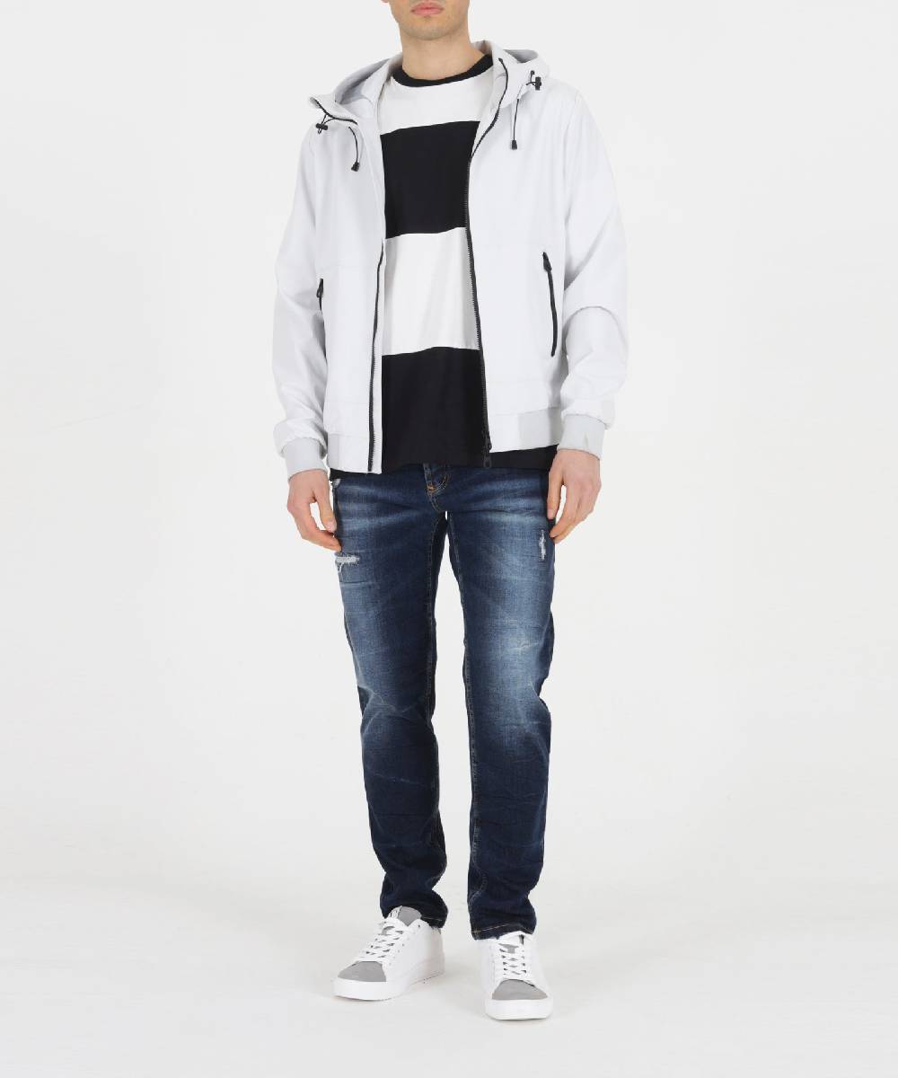 Over D GIUBBOTTO MODELLO BOMBER CON CAPPUCCIO Qualità