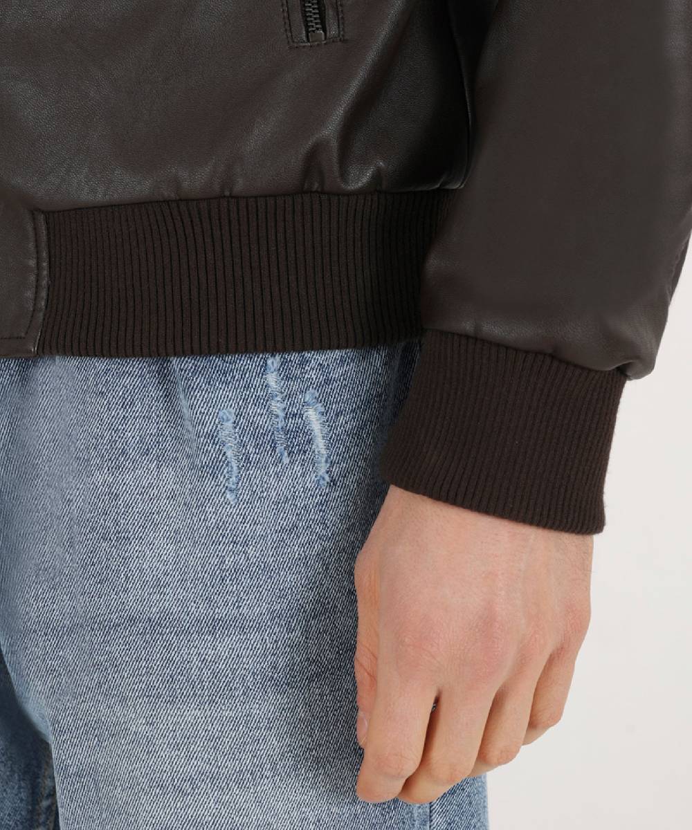 Over D BOMBER ECO-PELLE Pezzi Unici