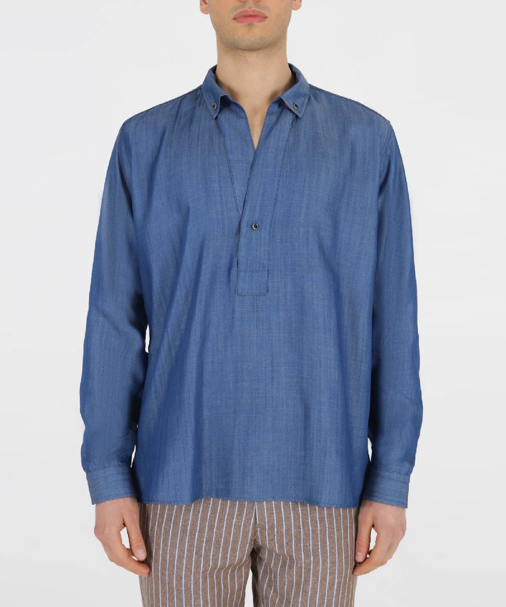 Over D CAMICIA MODELLO BLUSA COLLO B.DOWN Negozi Online
