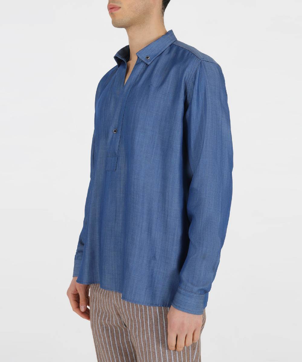 Over D CAMICIA MODELLO BLUSA COLLO B.DOWN Negozi Online
