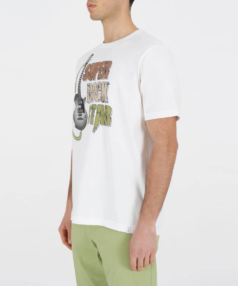 Over D T-SHIRT GRAFICA SUPER ROCK STAR Offerta
