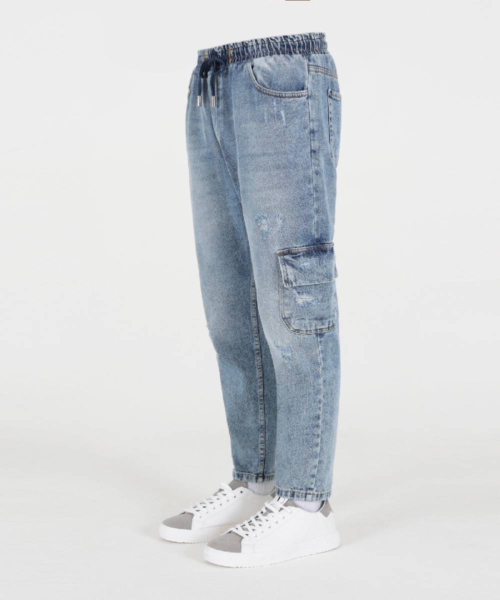 Over D PANTALACCIO DENIM RELAXED FIT MODELLO CARGO Offerte