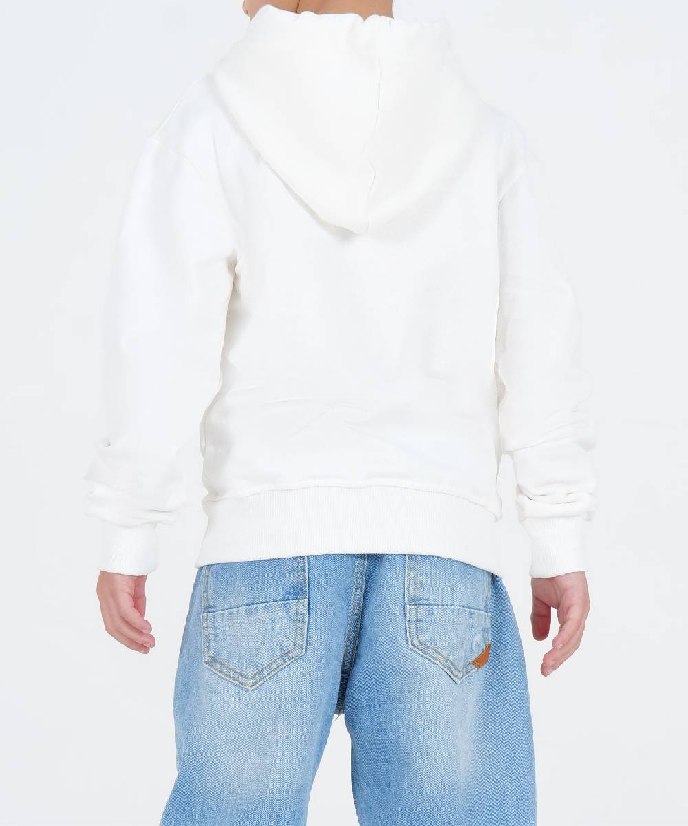 Over D FELPA CON CAPPUCCIO E MARSUPIO BASICA Online