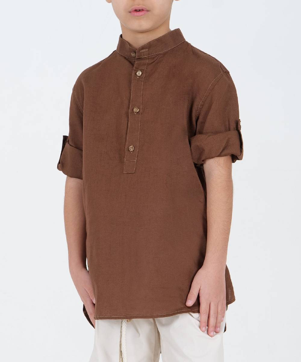 Over D CAMICIA SERAFINO LINO COREANA In Vendita