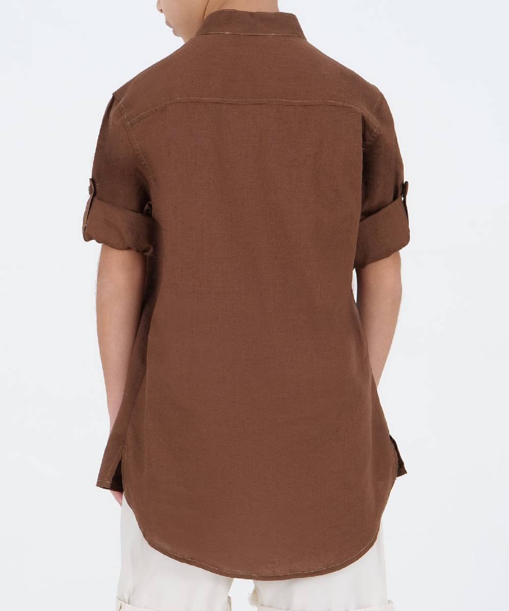 Over D CAMICIA SERAFINO LINO COREANA In Vendita