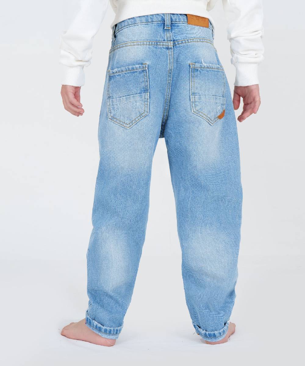 Over D JEANS TAPARED FIT BLU I Più Venduti