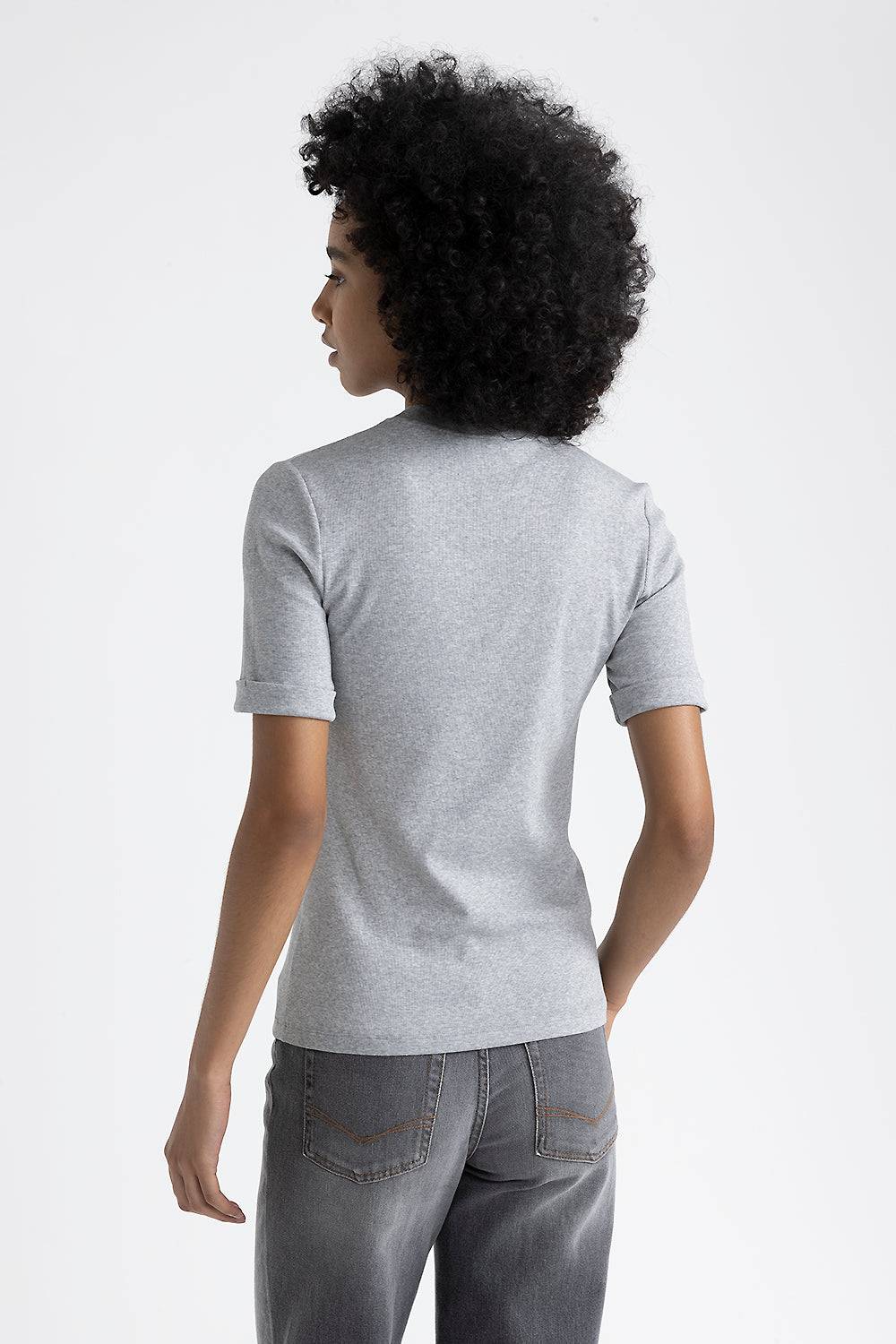 Peserico T-shirt in jersey con Punto Luce Nuova