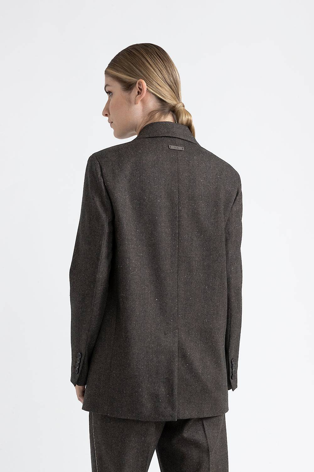 Peserico Blazer doppiopetto in lana, cashmere e seta Spedizione gratuita