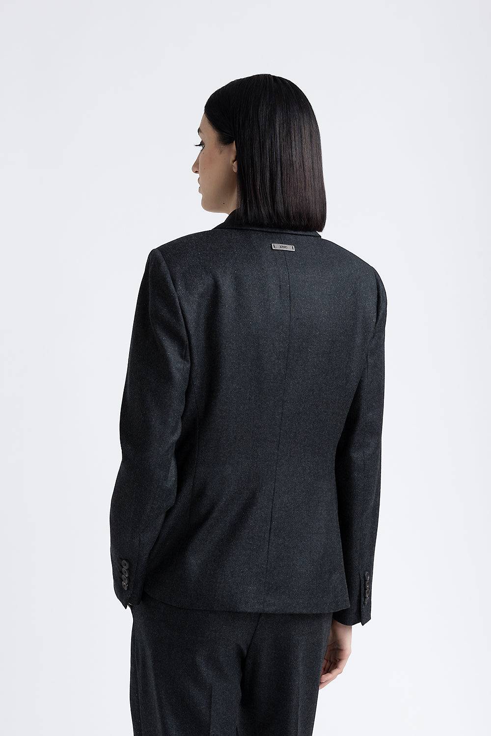 Peserico Blazer doppiopetto in flanella di lana lurex Negozio online di fabbrica