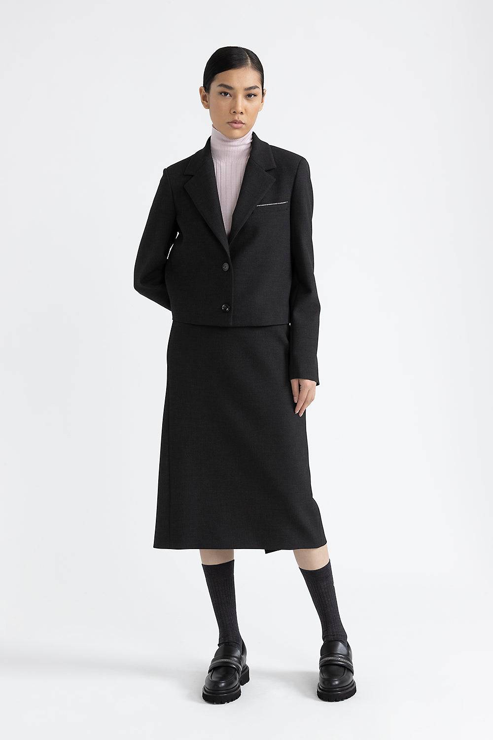 Peserico Blazer crop in tela tecnica double Offerta speciale