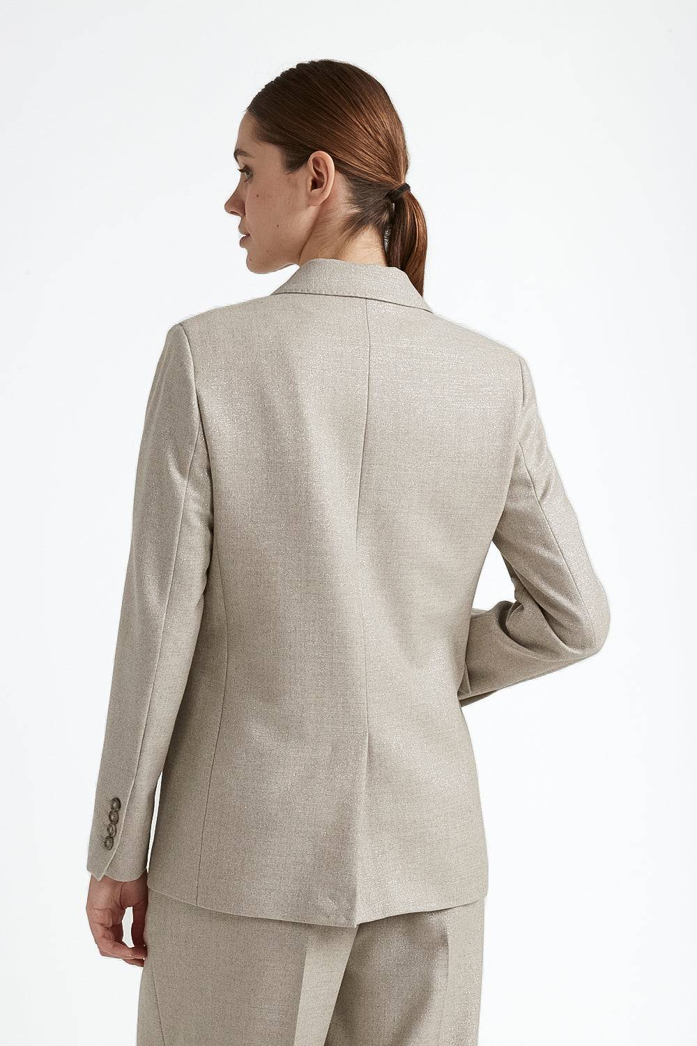 Peserico Blazer monopetto in lana stretch con lurex Comprare a buon mercato