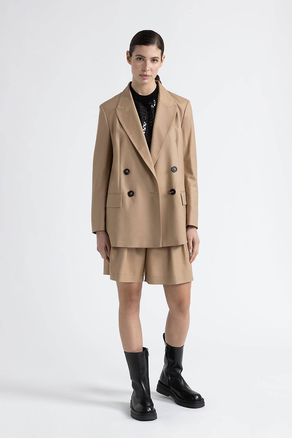 Peserico Blazer doppiopetto over in lana Shopping online
