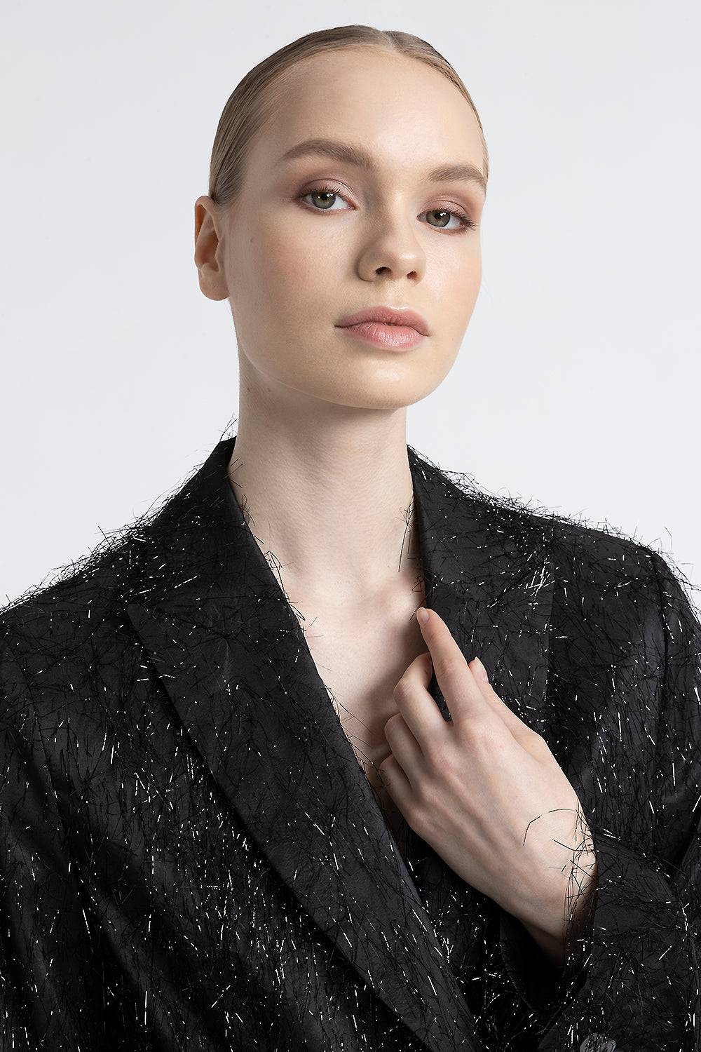 Peserico Blazer monopetto in misto viscosa con lurex Offerta esclusiva
