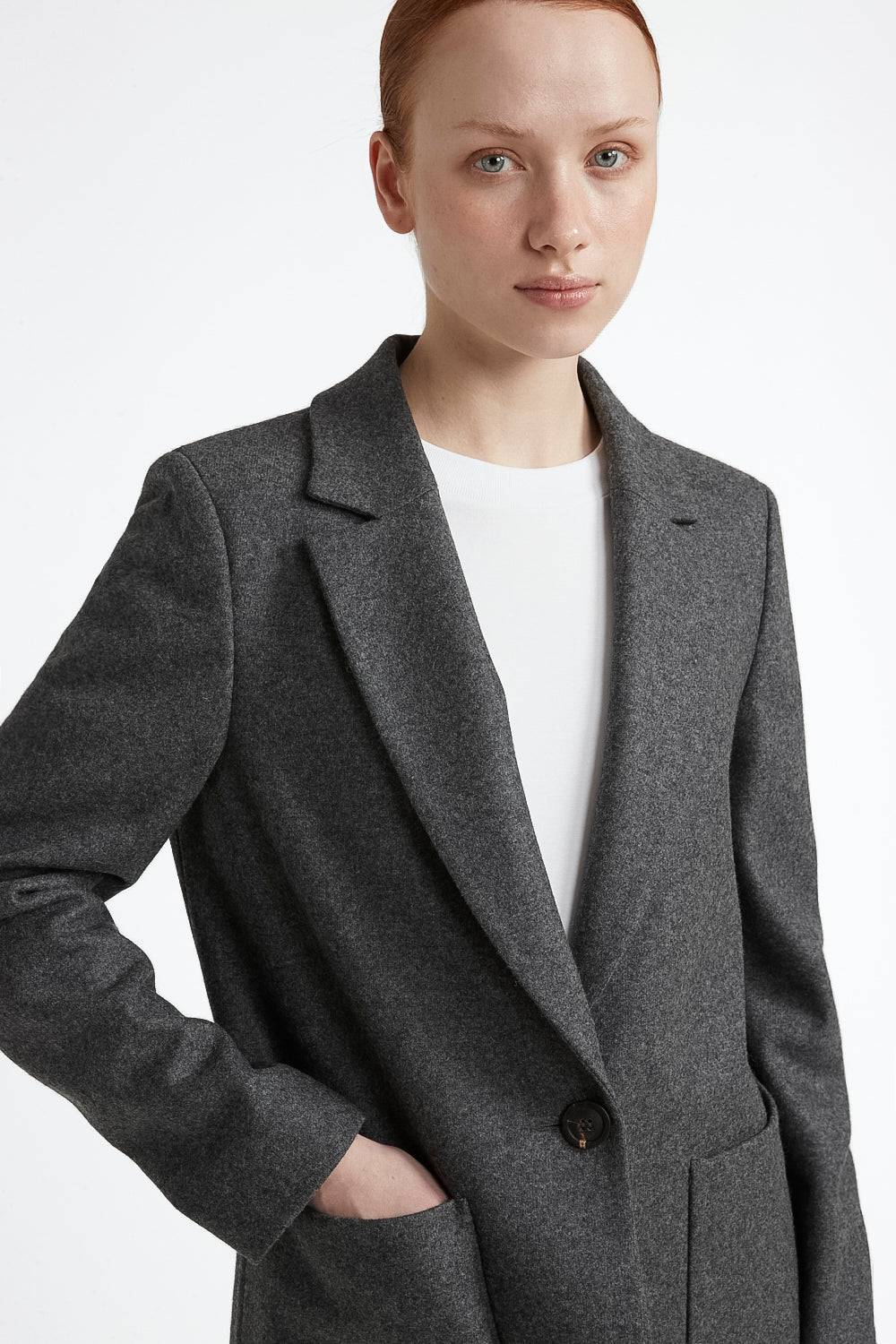 Peserico Blazer monopetto in jersey garzato misto lana Offerta per la Festa della Mamma