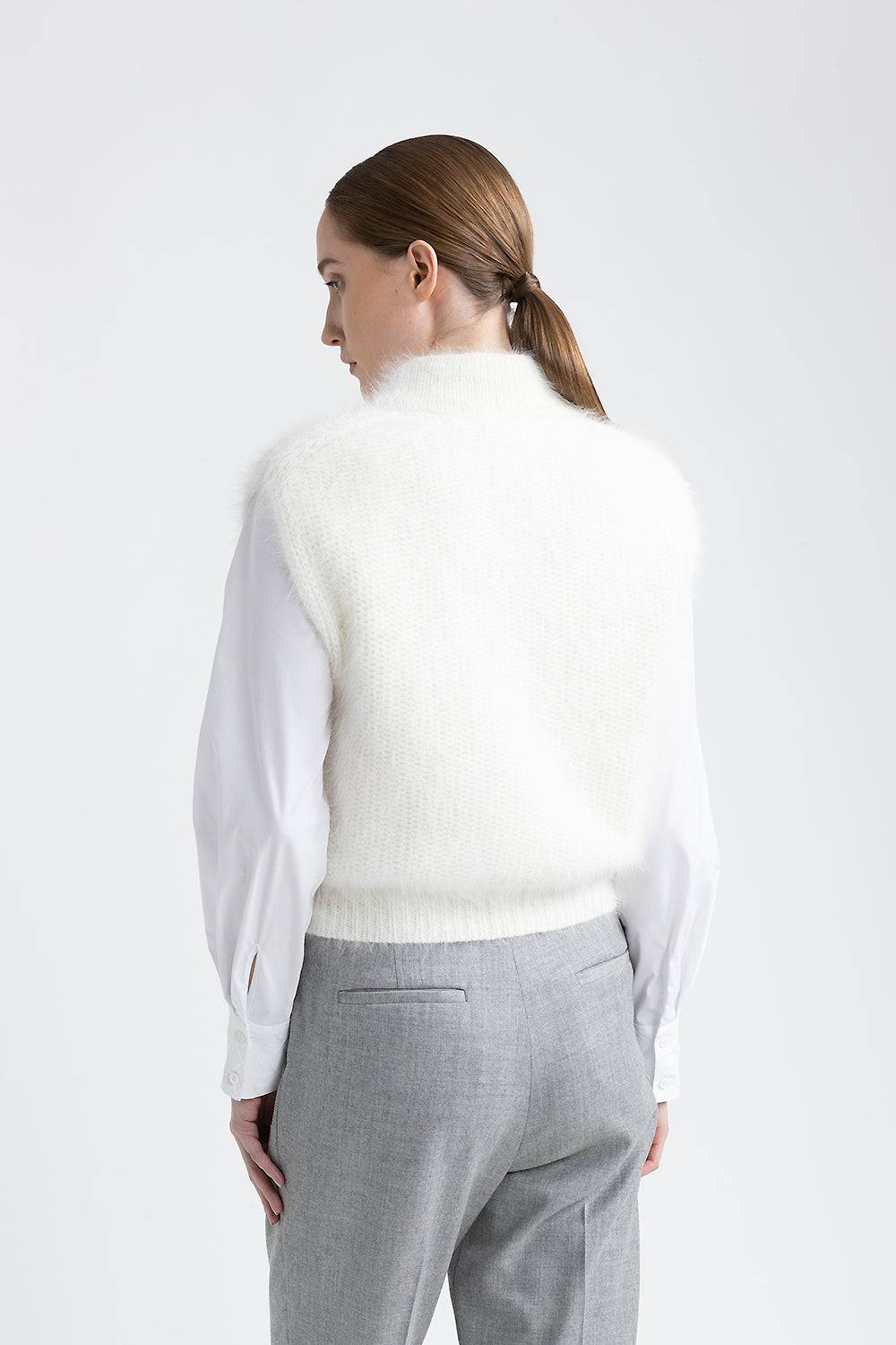 Peserico Gilet in filato di lana d'angora Offerta Anniversario
