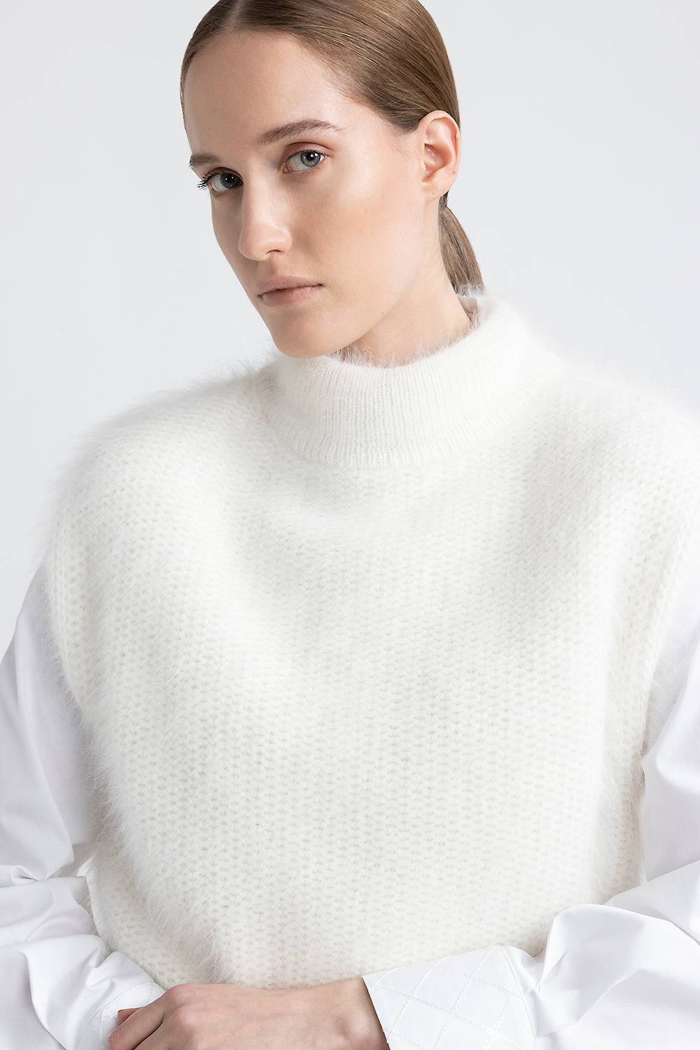 Peserico Gilet in filato di lana d'angora Offerta Anniversario