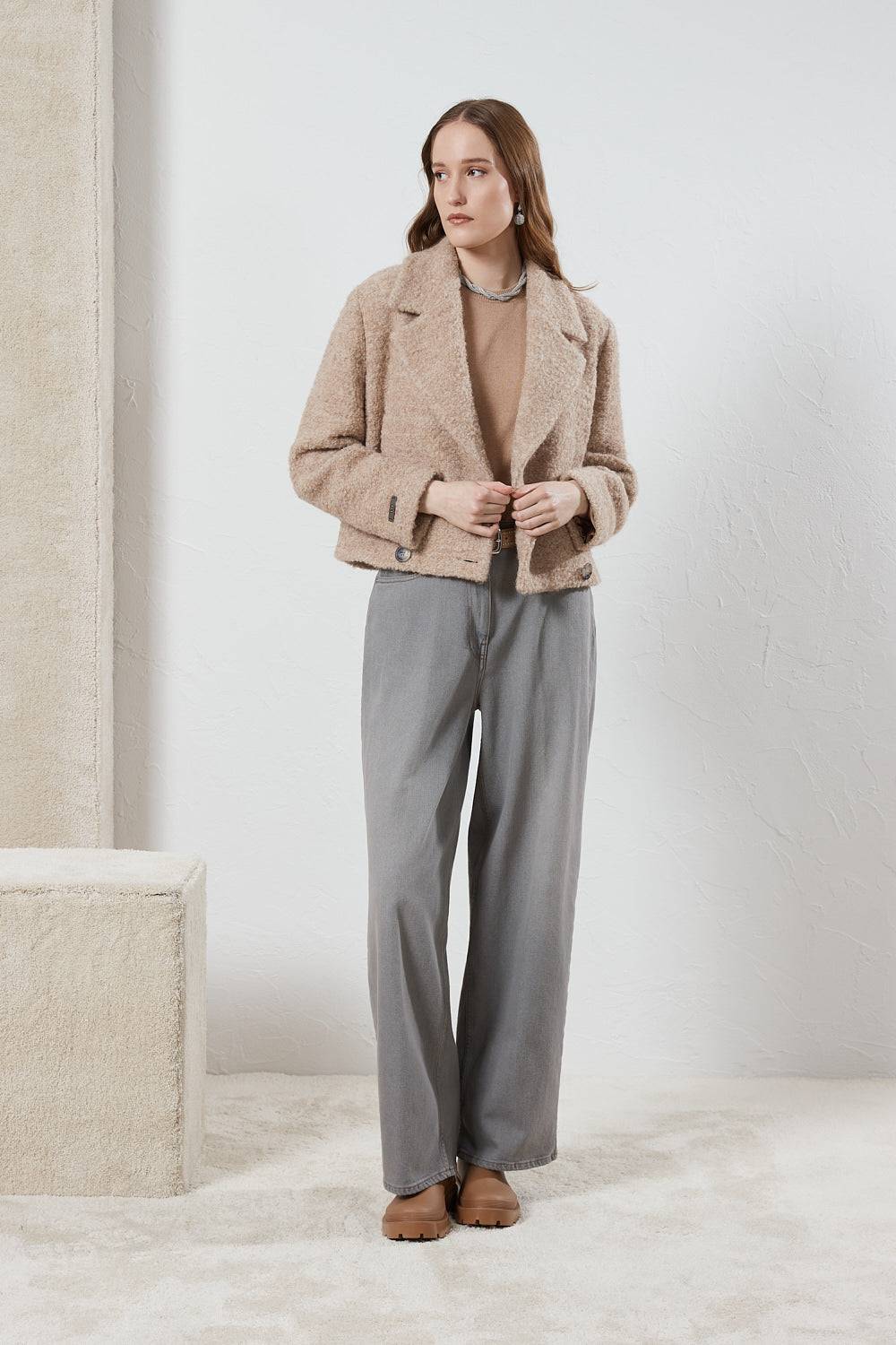 Peserico Maglia girocollo in lana, seta e cashmere Vendita calda