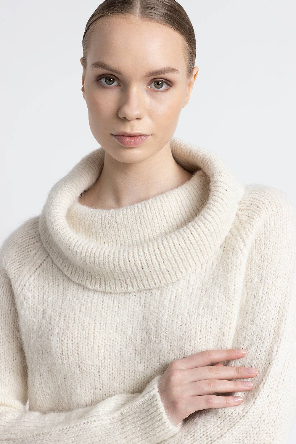 Peserico Maglia con spalle scoperte in lana d'alpaca e merino Offerta migliore