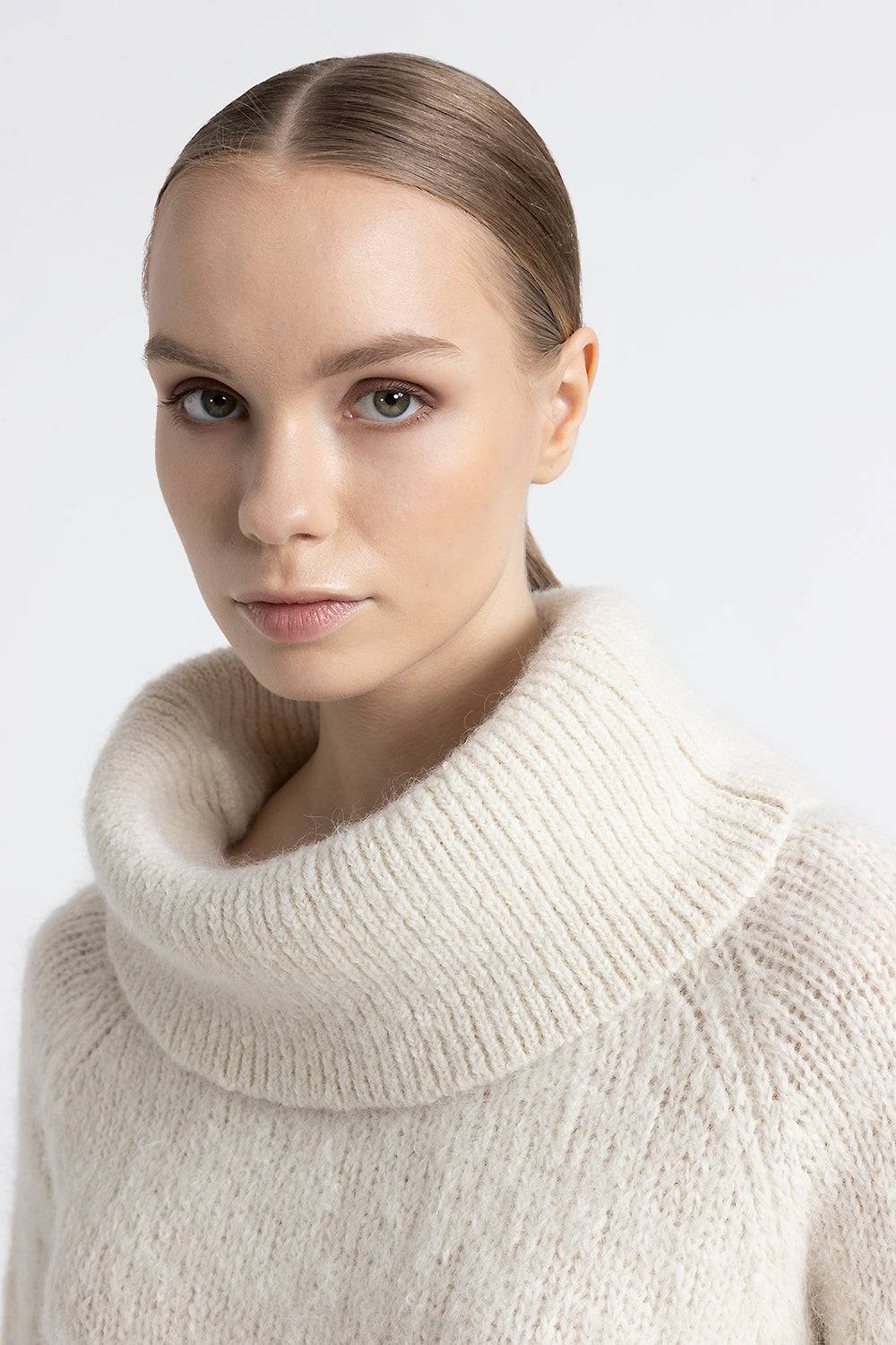 Peserico Maglia con spalle scoperte in lana d'alpaca e merino Offerta migliore
