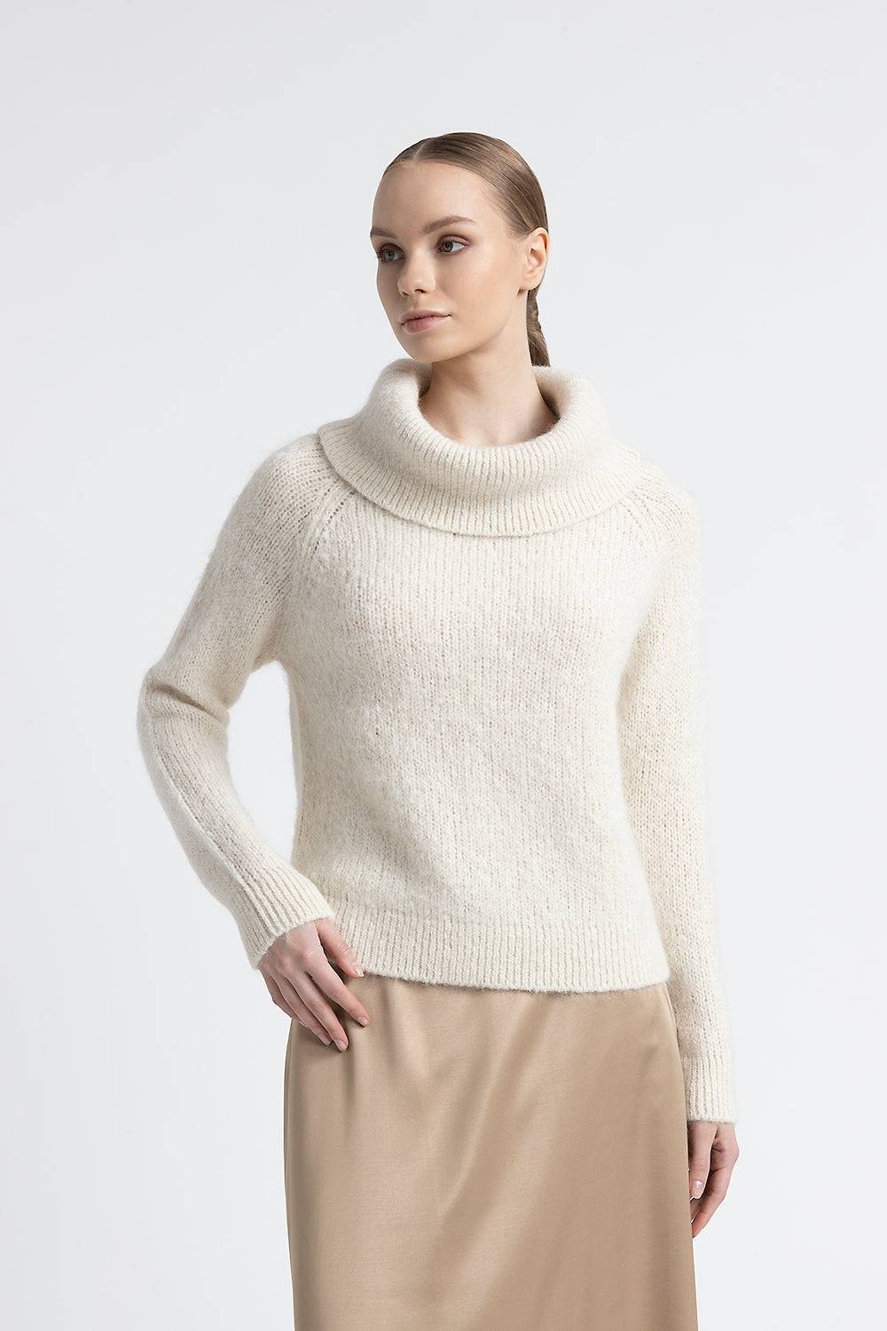 Peserico Maglia con spalle scoperte in lana d'alpaca e merino Offerta migliore
