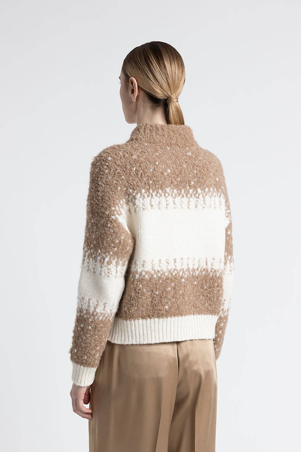Peserico Maglia girocollo in alpaca, lana e paillettes Bestseller