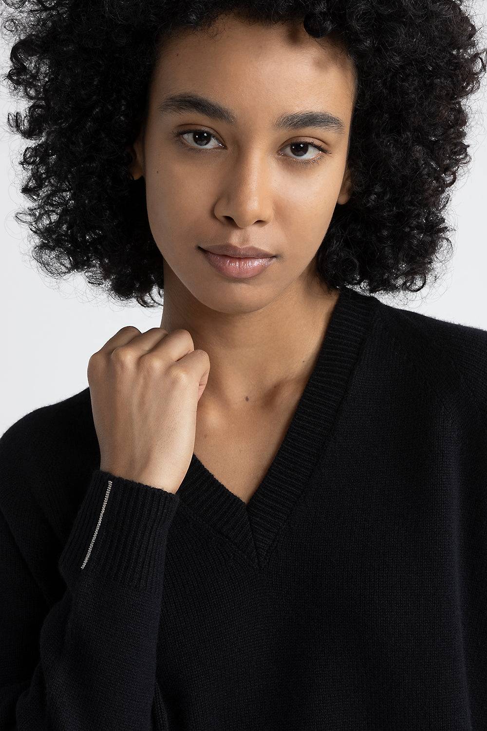 Peserico Maglia con scollo a V in lana, seta e cashmere Liquidazione
