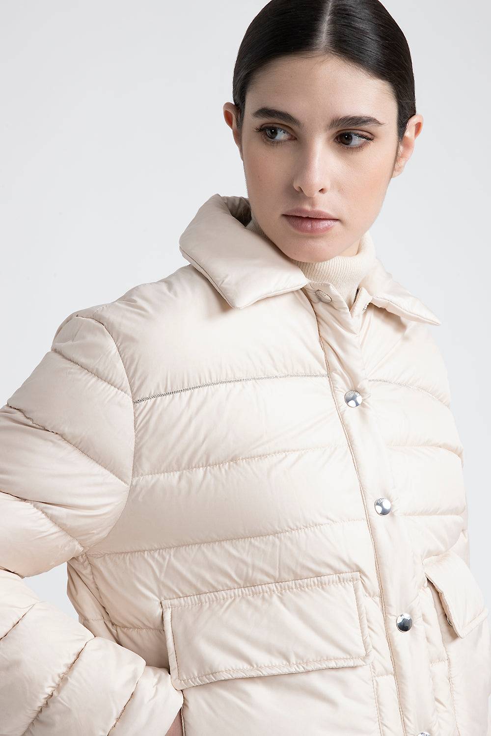 Peserico Giacca camicia in piuma d'oca con bottoni Super Saving Price