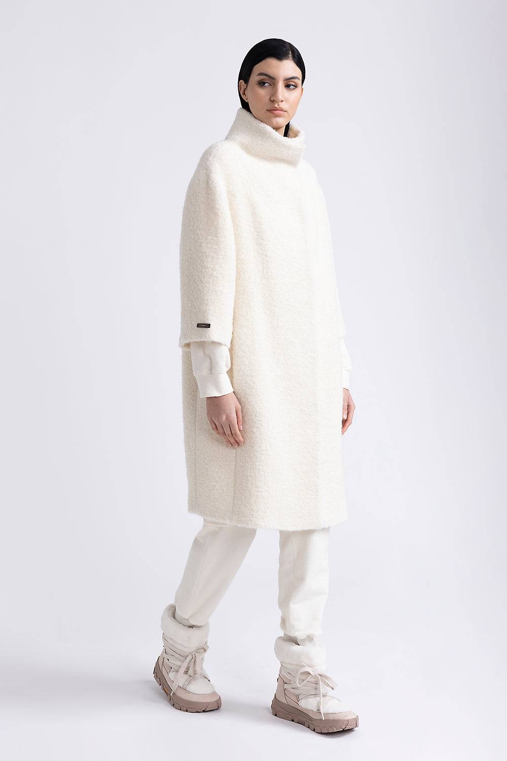 Peserico Cappotto in panno bouclè in lana e alpaca Ultimi due giorni