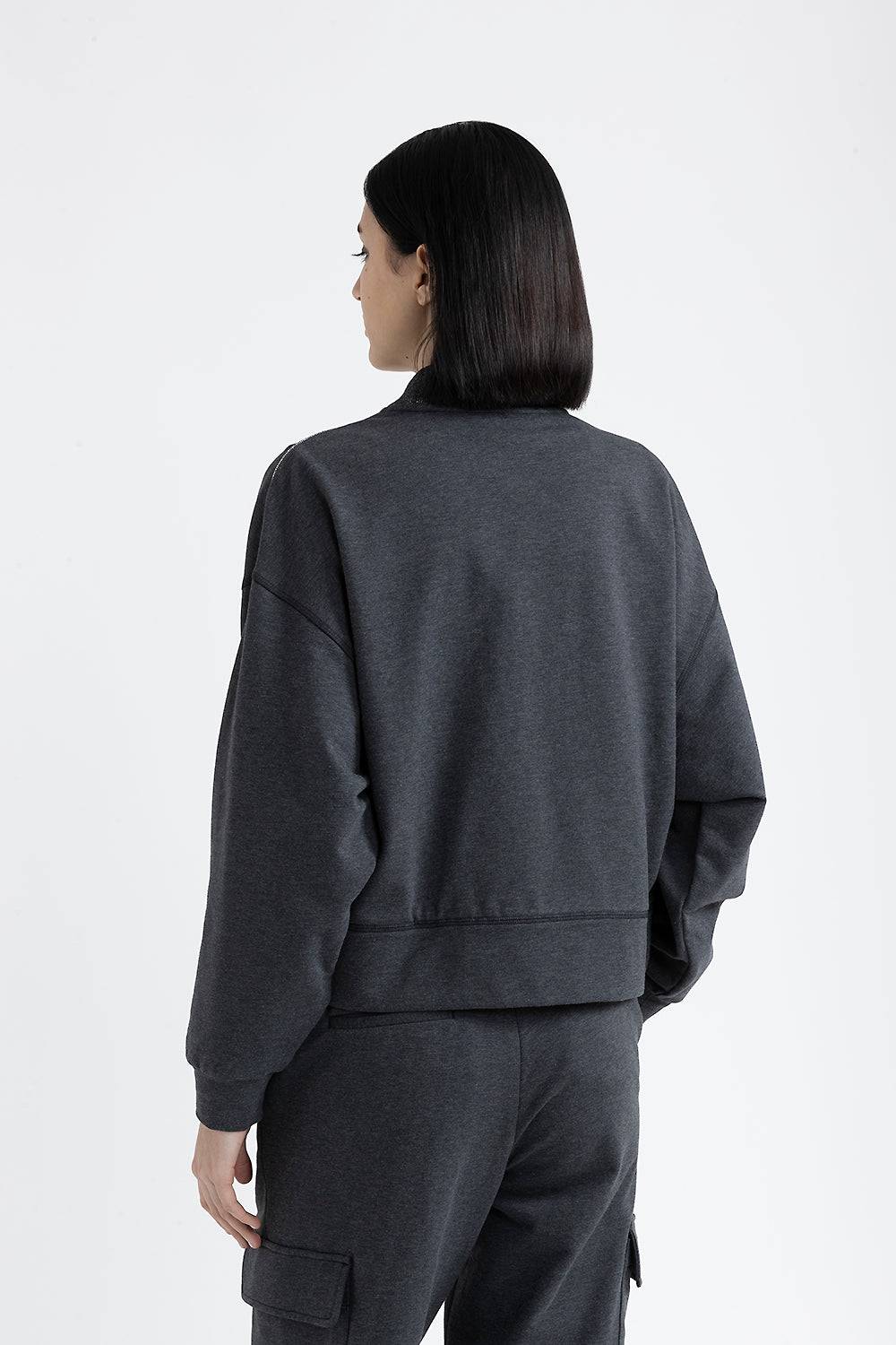Peserico Felpa di cotone stretch smerigliata con Punto Luce Offerta speciale della fabbrica