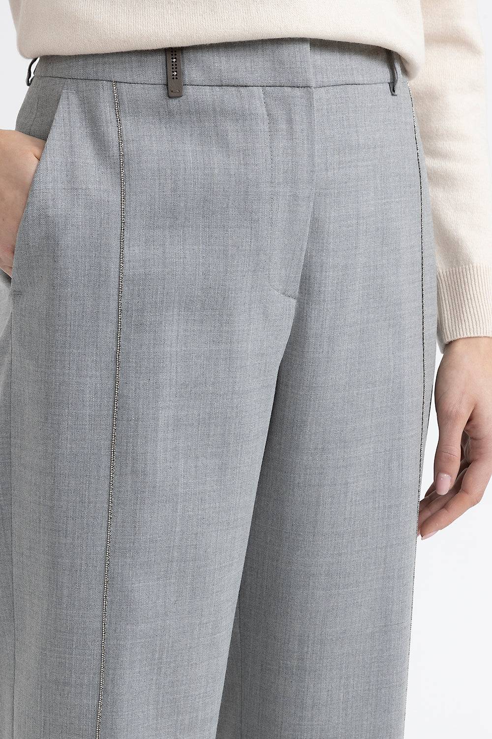 Peserico Pantalone classic tailored in lana tecnica Italy