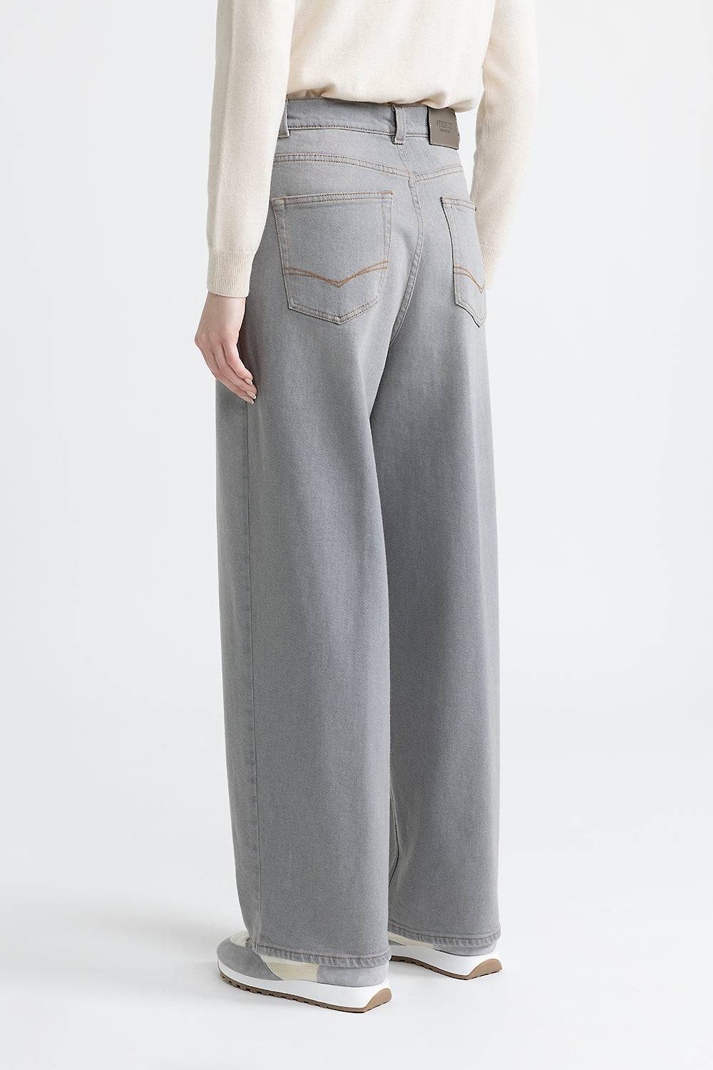 Peserico Pantalone baggy over in denim Italia
