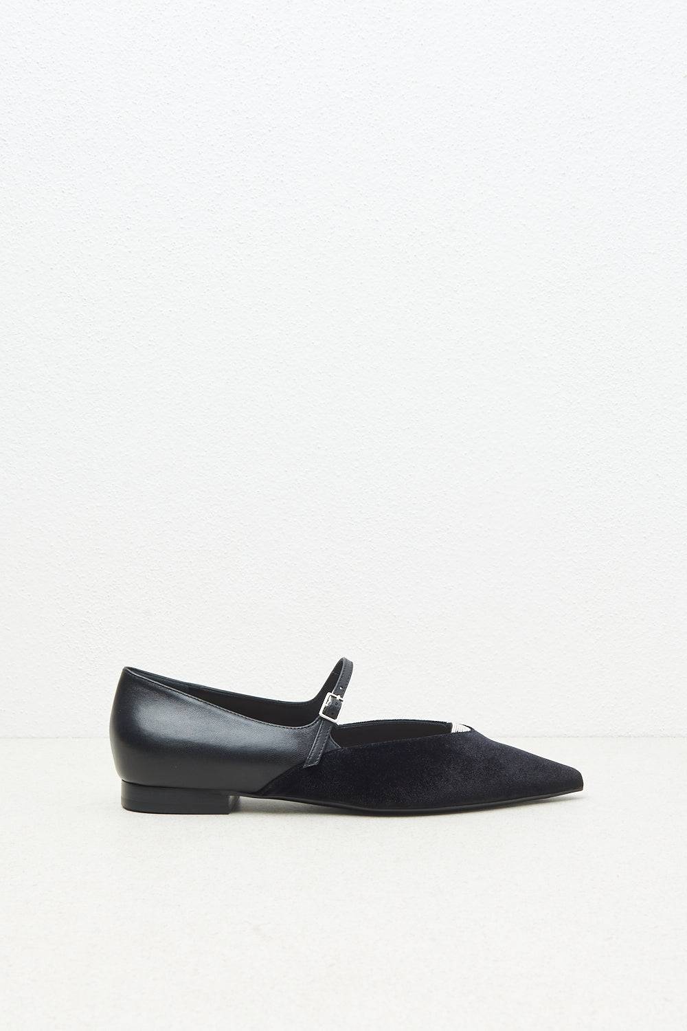 Peserico Ballerina flat in velluto e pelle Cyber Monday