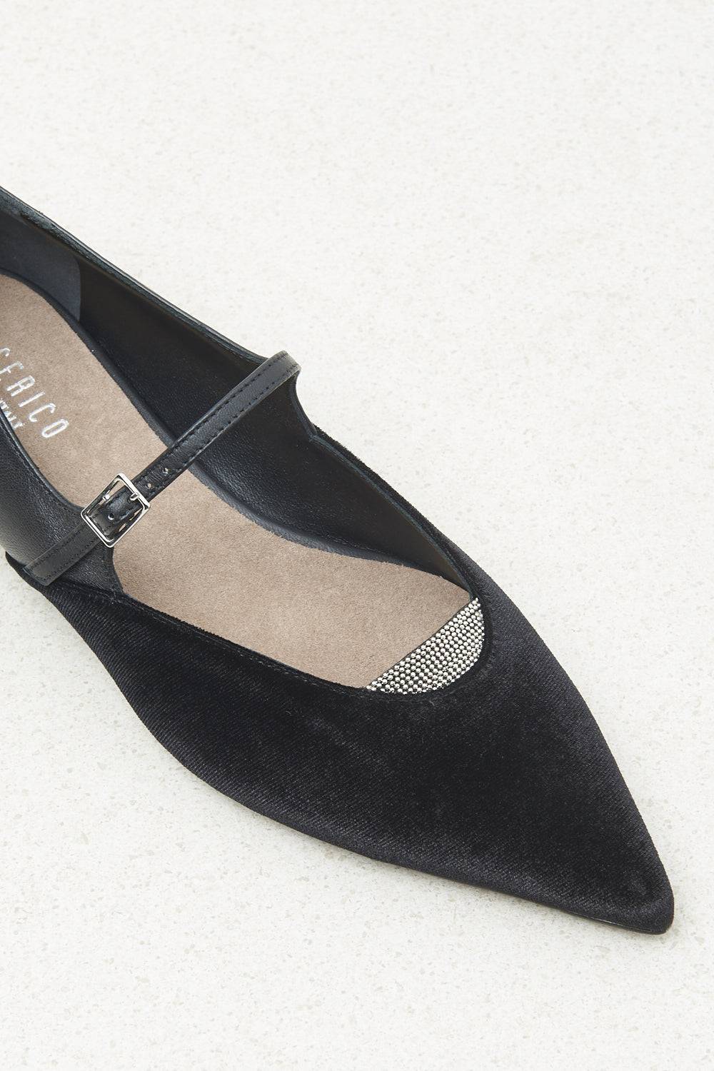 Peserico Ballerina flat in velluto e pelle Cyber Monday