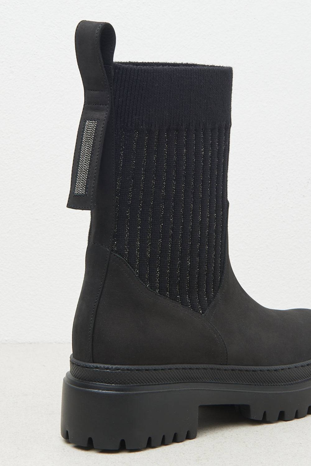 Peserico Stivali in vera pelle e lana con Punto Luce Lightning offer