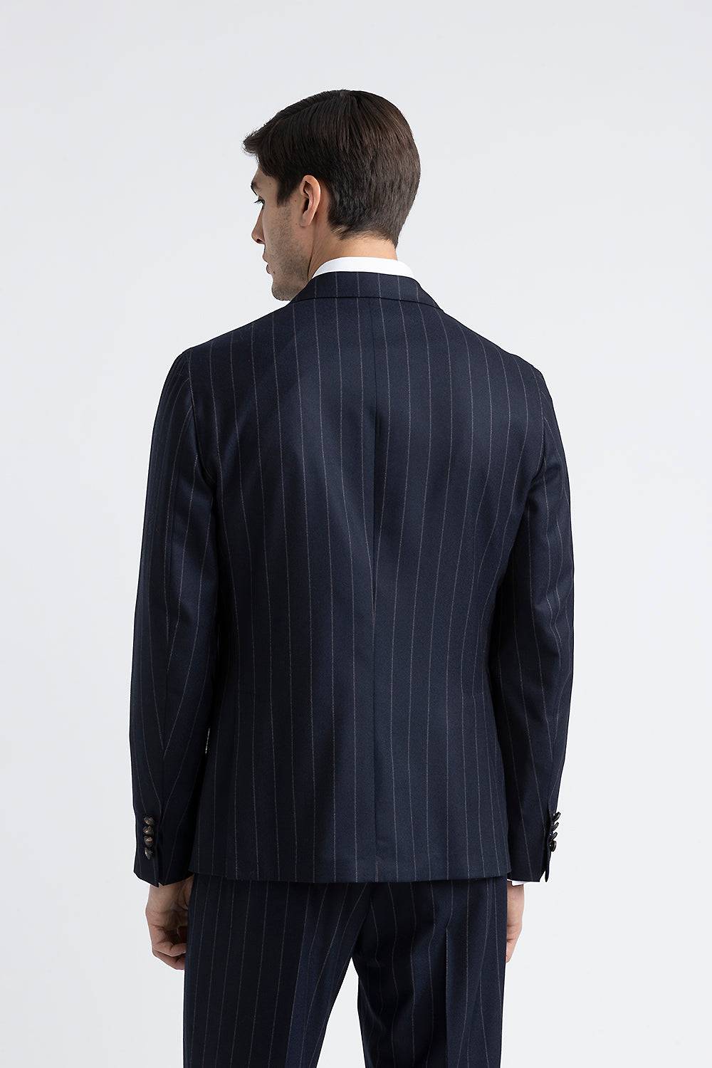 Peserico Blazer doppiopetto in lana gessata Liquidazione