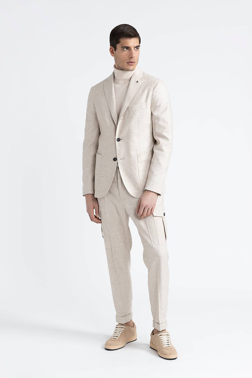 Peserico Blazer monopetto in tweed di lana, seta e cashmere Offerte speciali